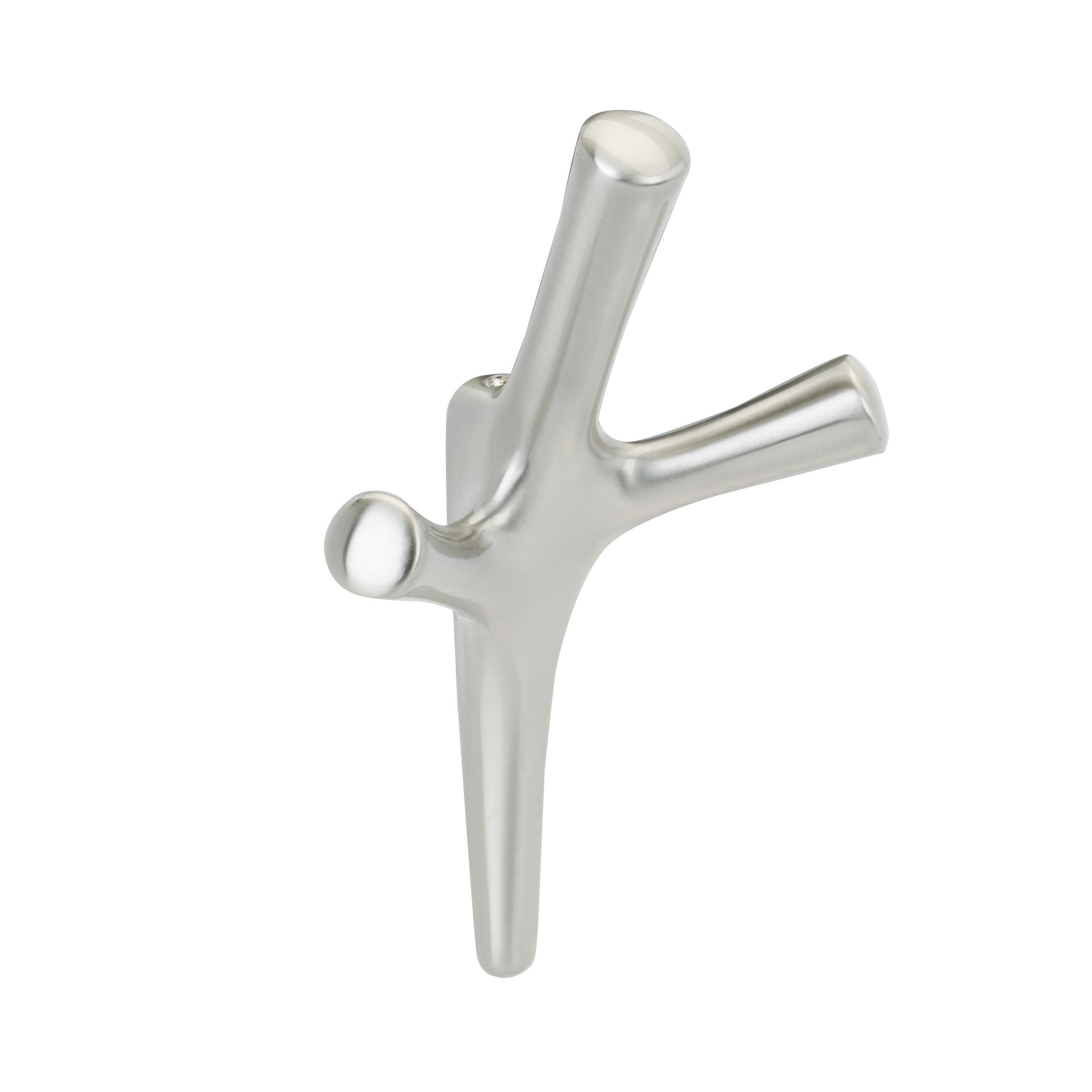 Kodiak Triple Prong Satin Nickel Decorative Wall Hook