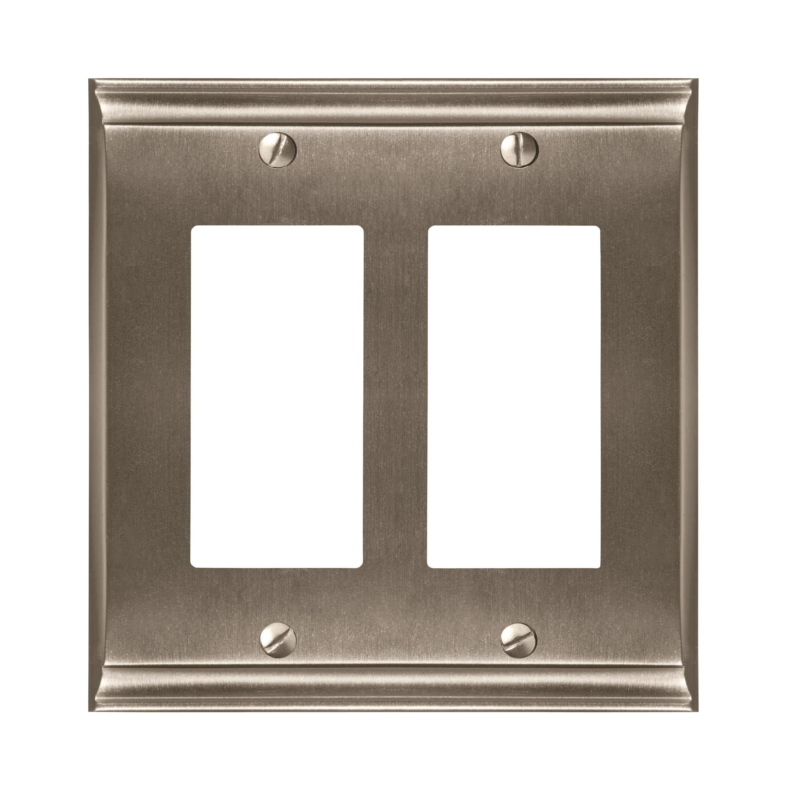 Candler 2 Rocker Satin Nickel Wall Plate