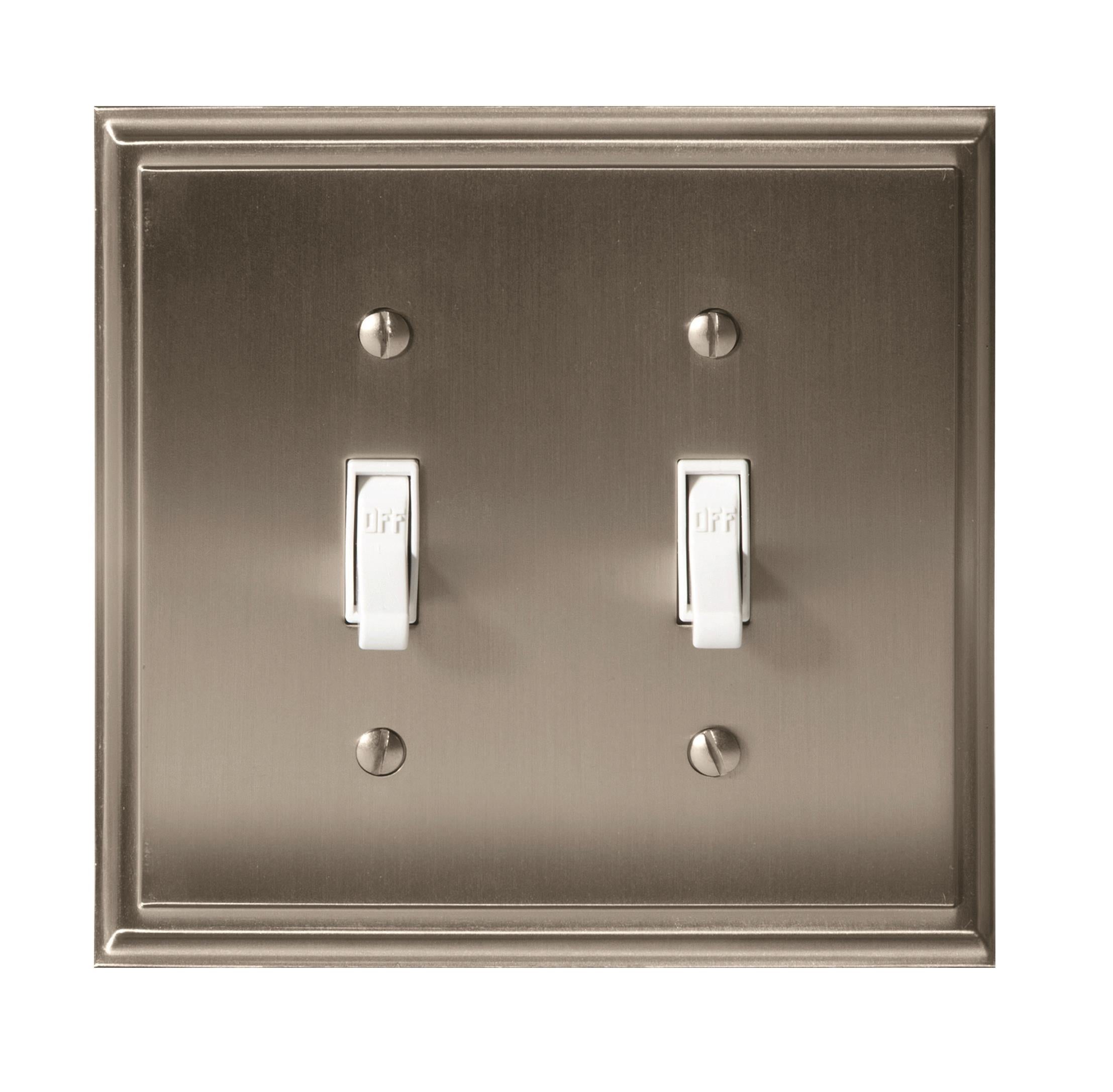 Mulholland 2 Toggle Satin Nickel Wall Plate
