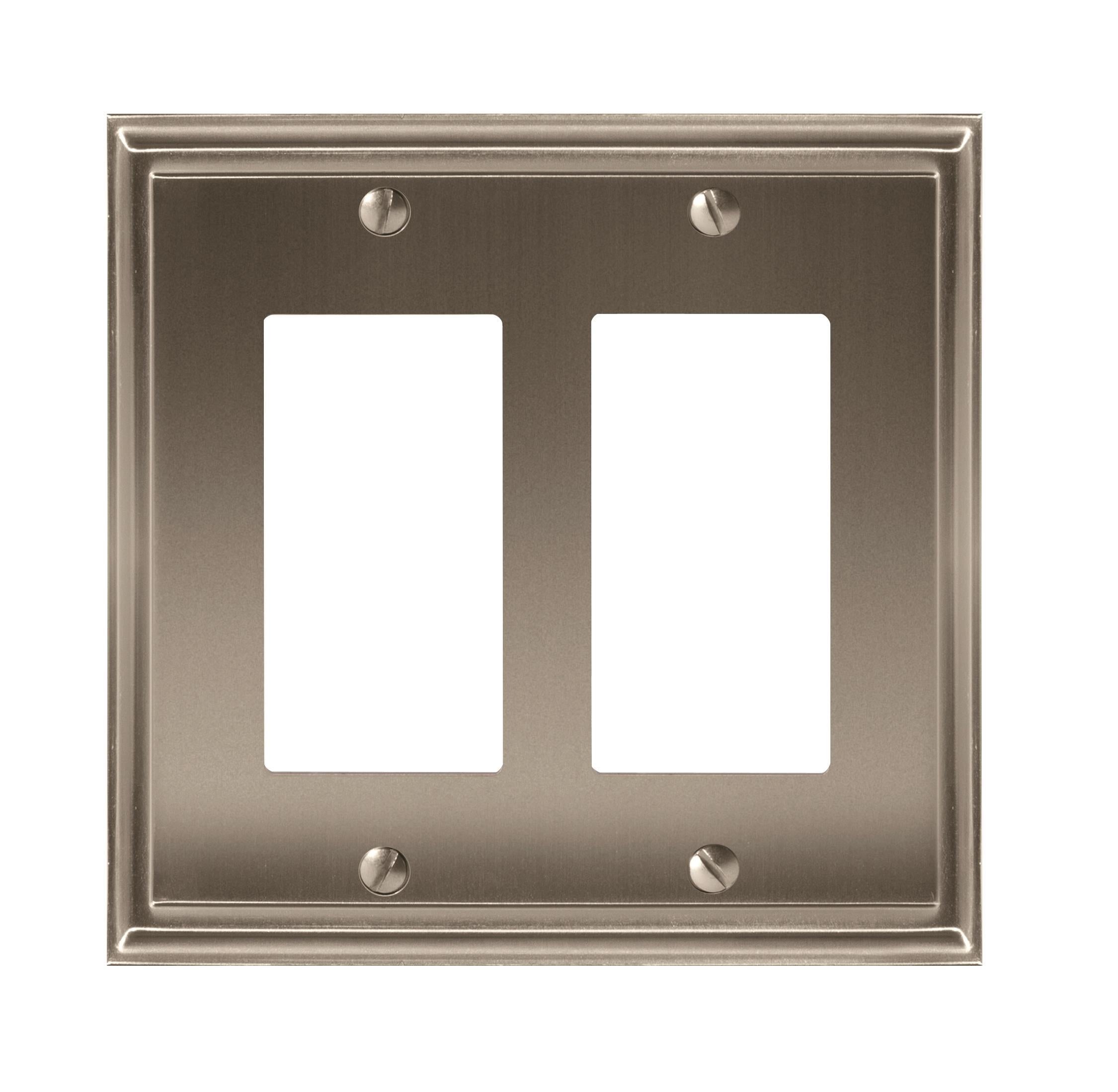 Mulholland 2 Rocker Satin Nickel Wall Plate