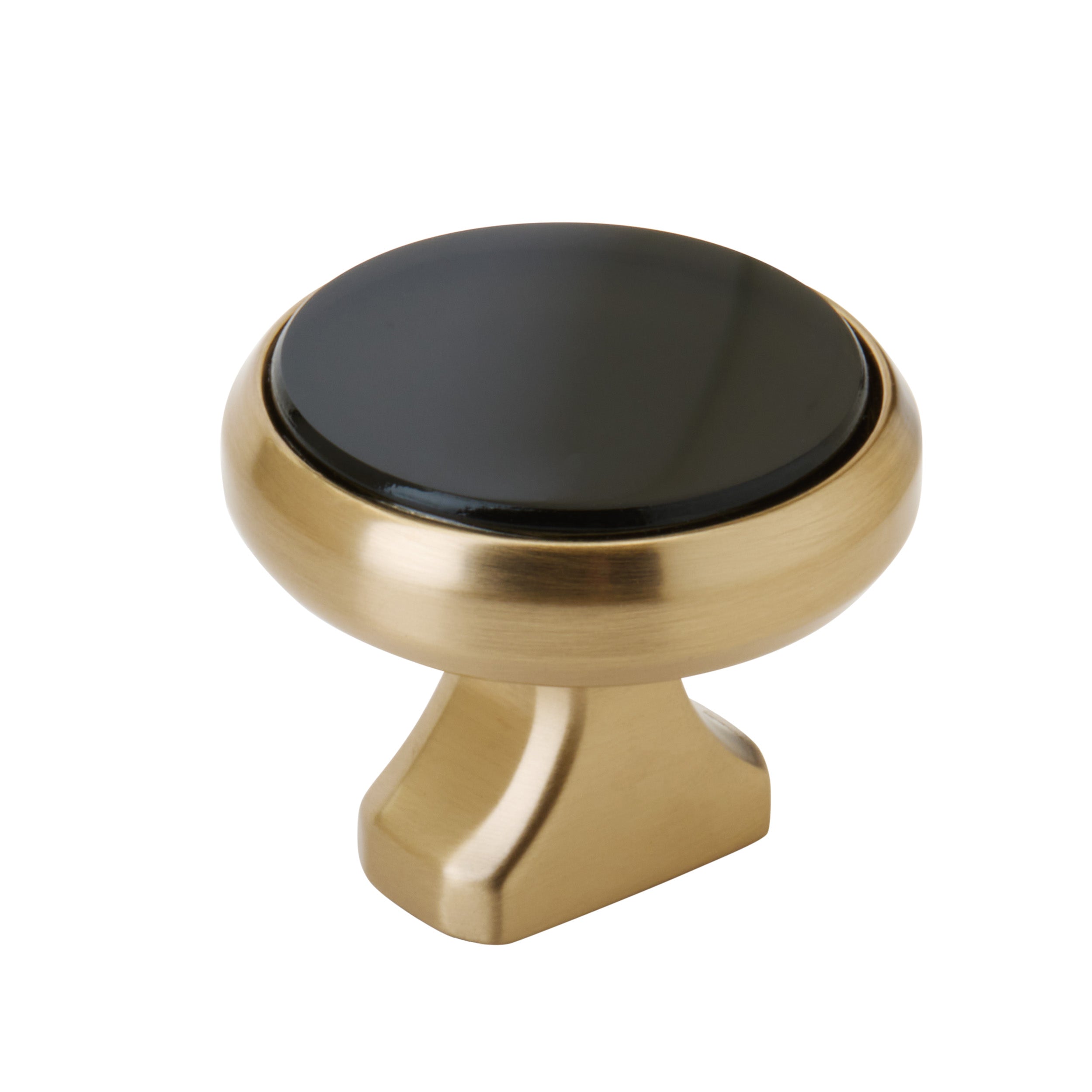 Posh 1-3/8 inch (35mm) Diameter Champagne Bronze/Smoky Glass Cabinet Knob