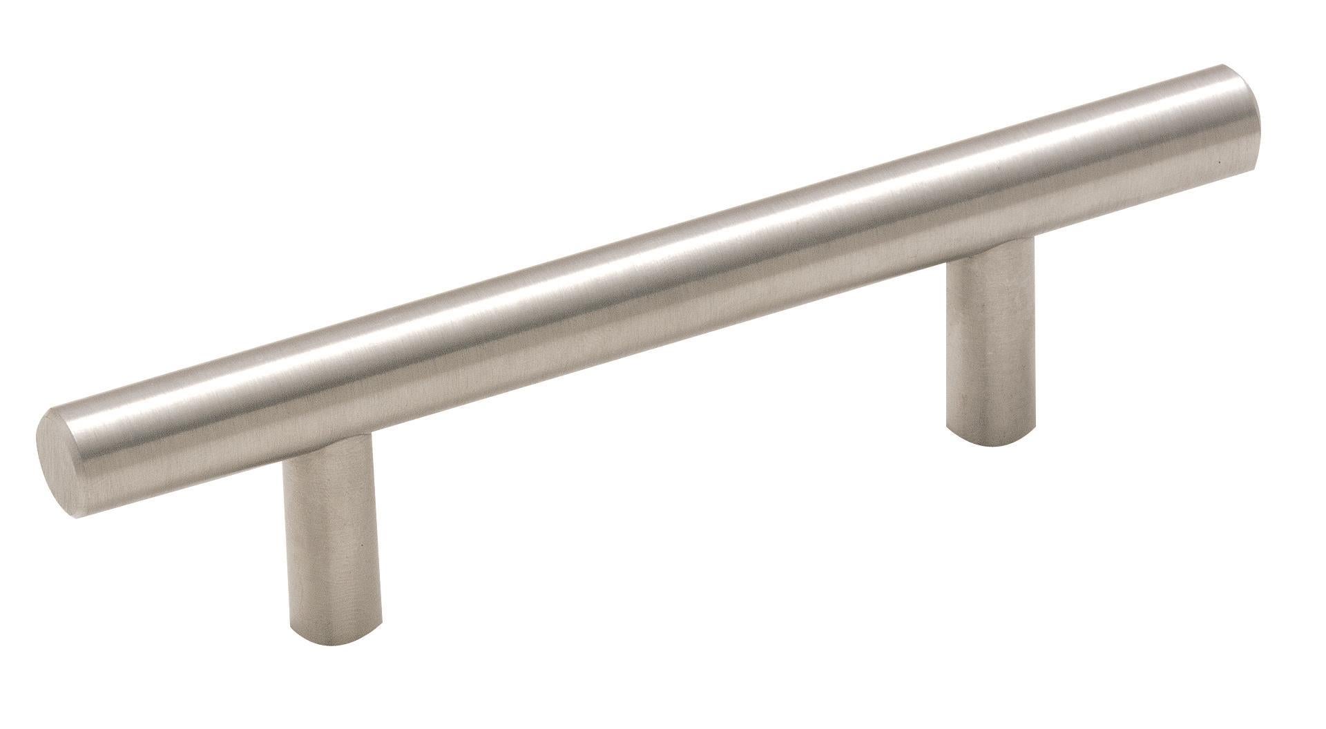 Bar Pulls 3 inch (76mm) Center-to-Center Sterling Nickel Cabinet Pull