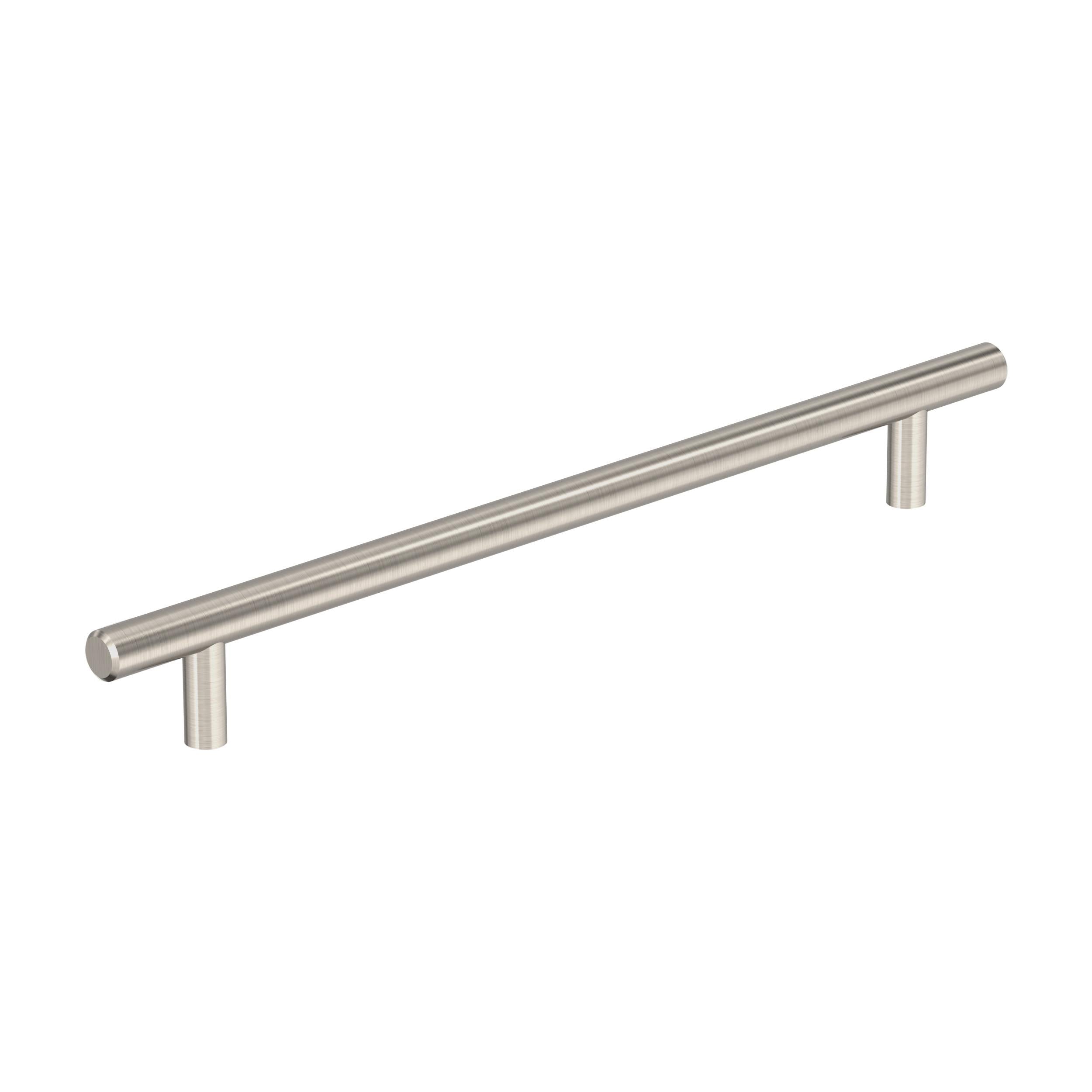 Bar Pulls 8-13/16 inch (224mm) Center-to-Center Sterling Nickel Cabinet Pull
