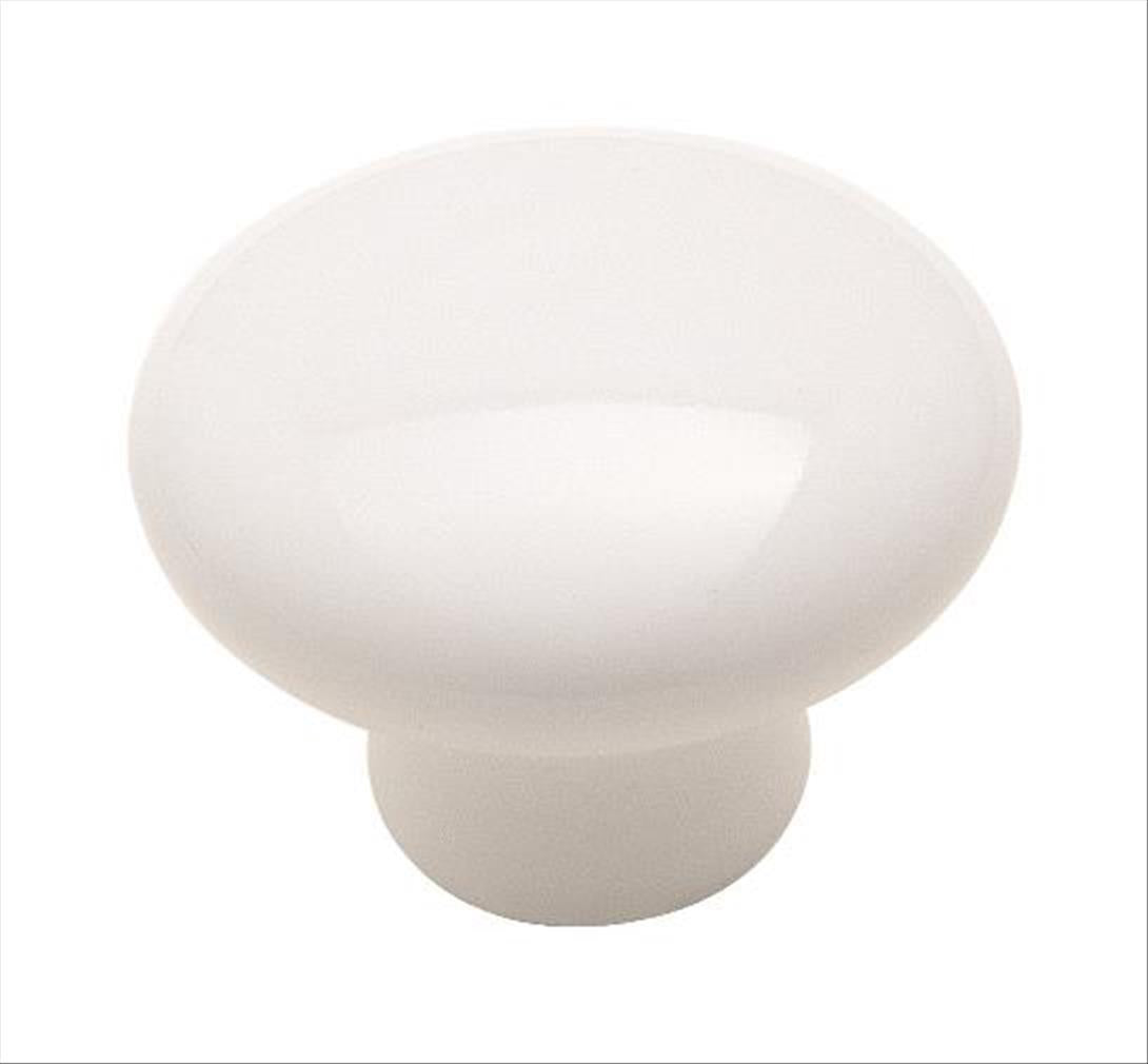Everyday Heritage 1-1/4 inch (32mm) Diameter White Cabinet Knob