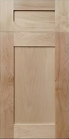 Wooden maple cabinet door with a soft wood grain pattern