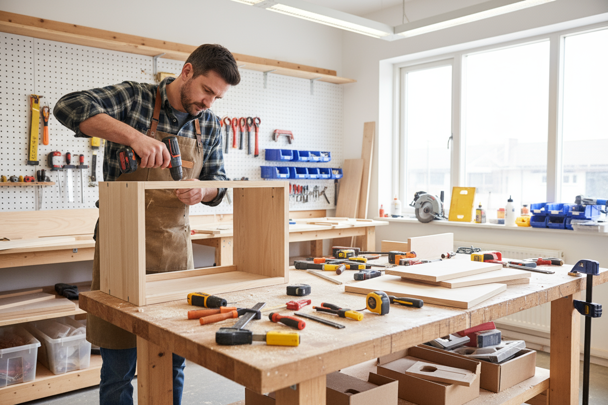 thumbnail for a video on how to build a base cabinet