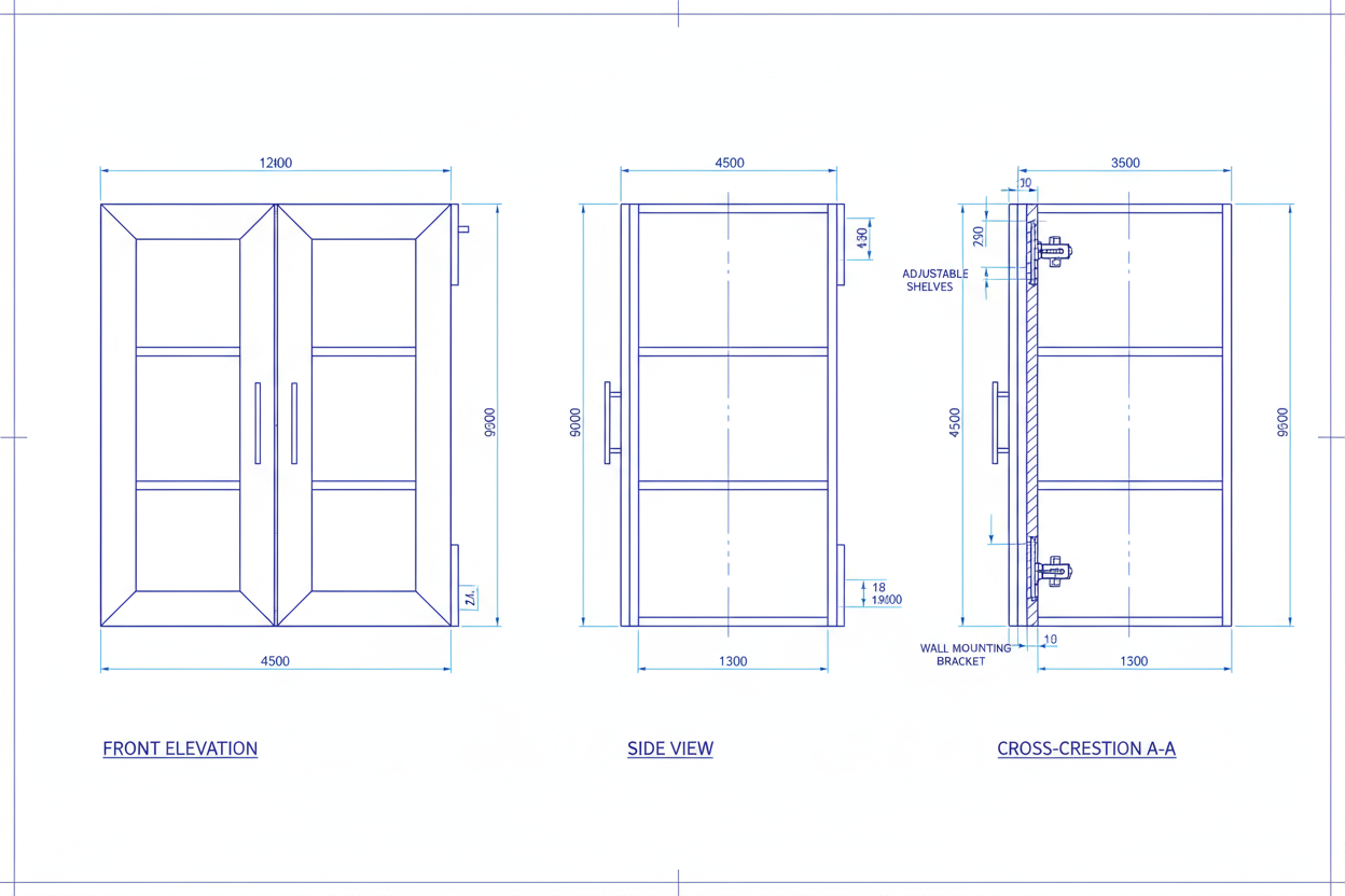 Wall cabinet blueprints